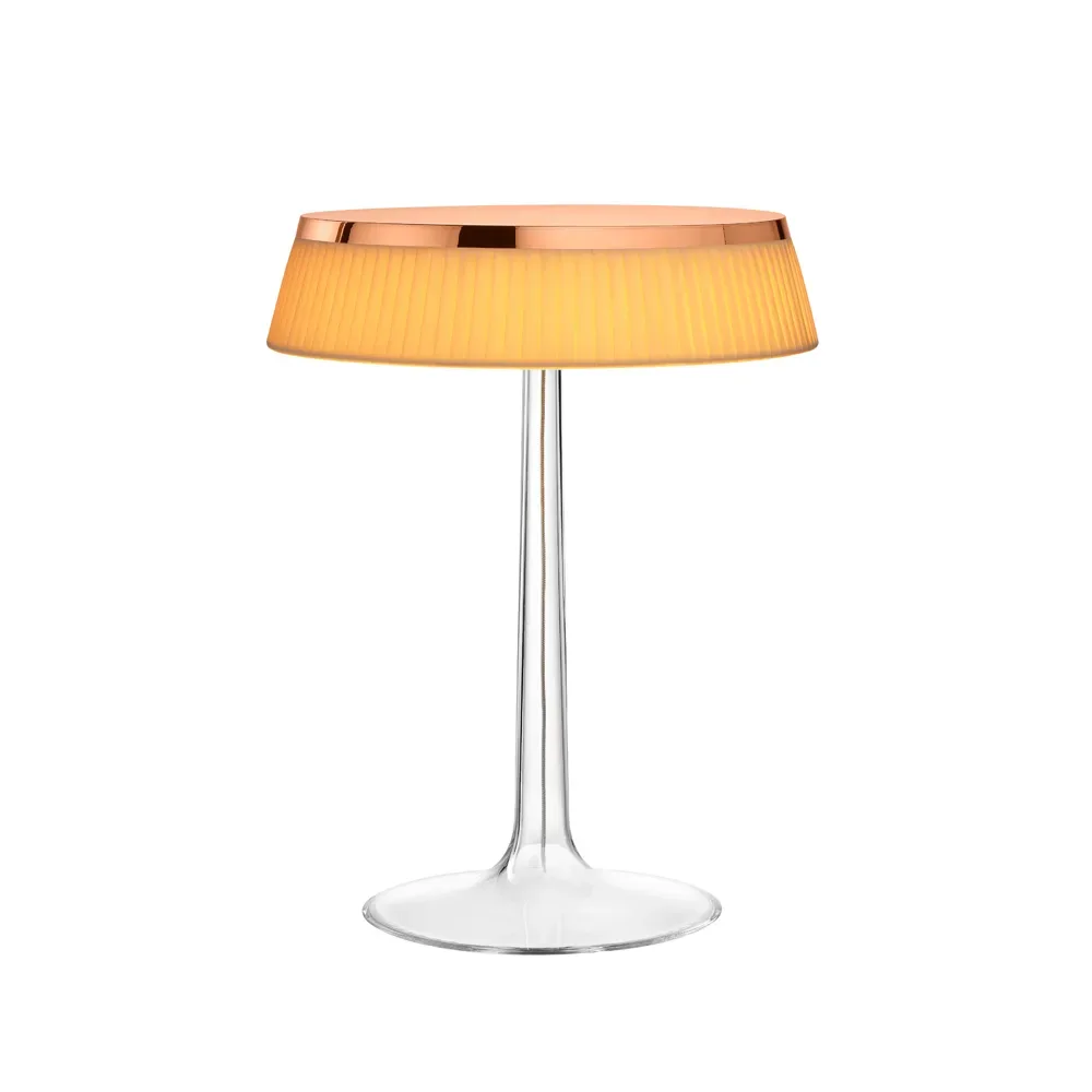 Flos Bon Jour T bordslampa Copper-soft tygskärm