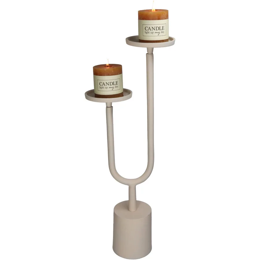 Kerzenhalter Kaars elfenbein Aluminium H 58 cm 1