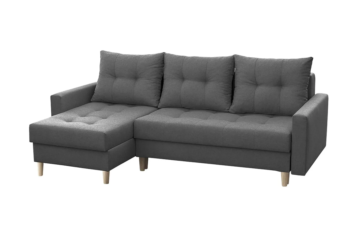 Bodo Divanbäddsoffa 222x140x90 cm - Mörkgrå