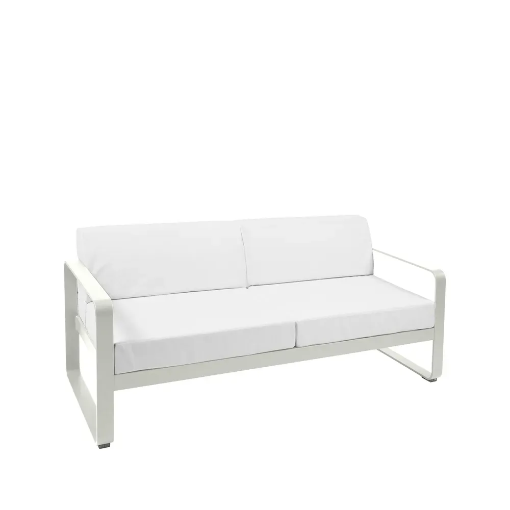Fermob Bellevie 2-sits soffa Clay grey (grå), off-white dyna