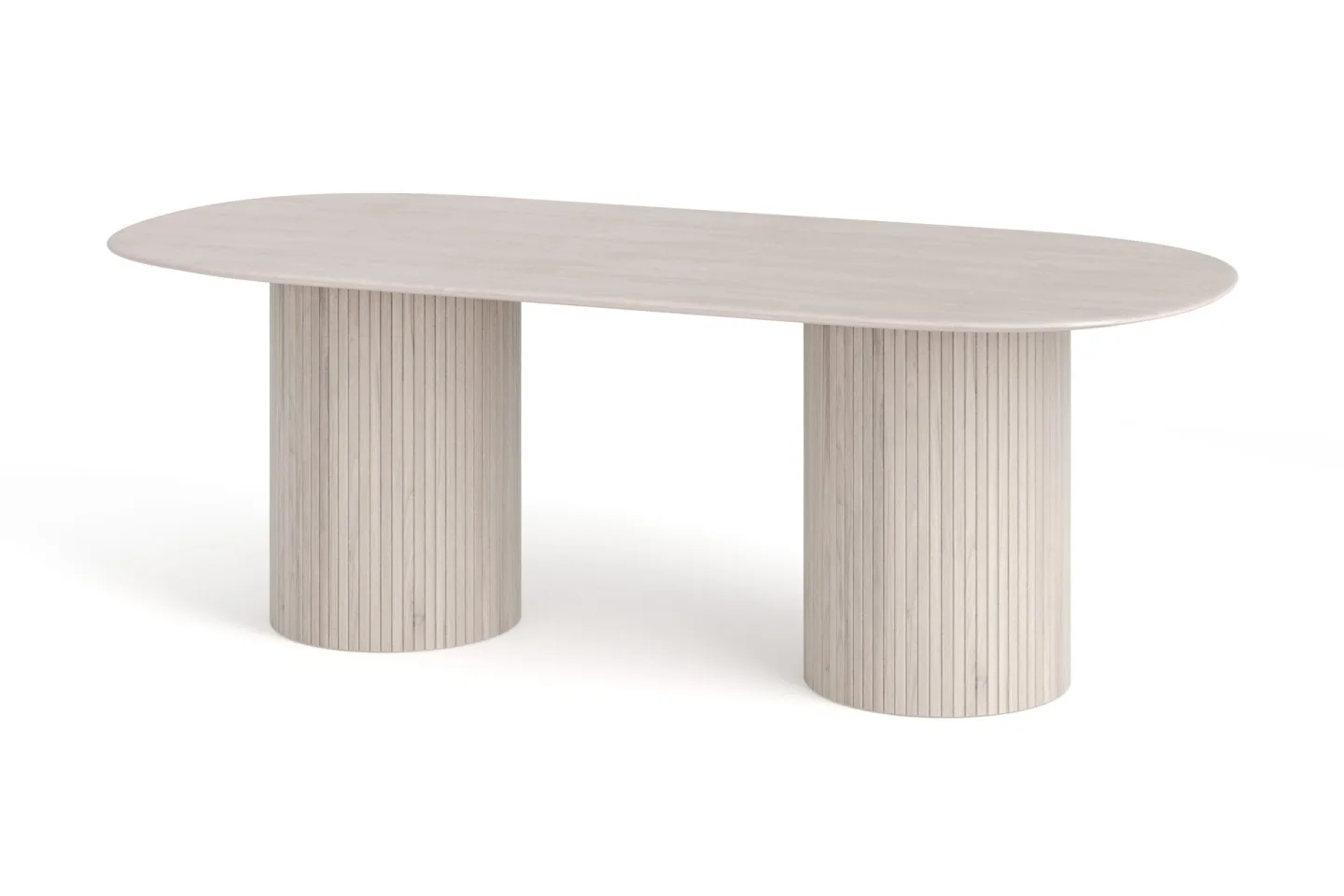 Kopparbo Matbord Oval 220x100 cm Fanér - Vitlaserat