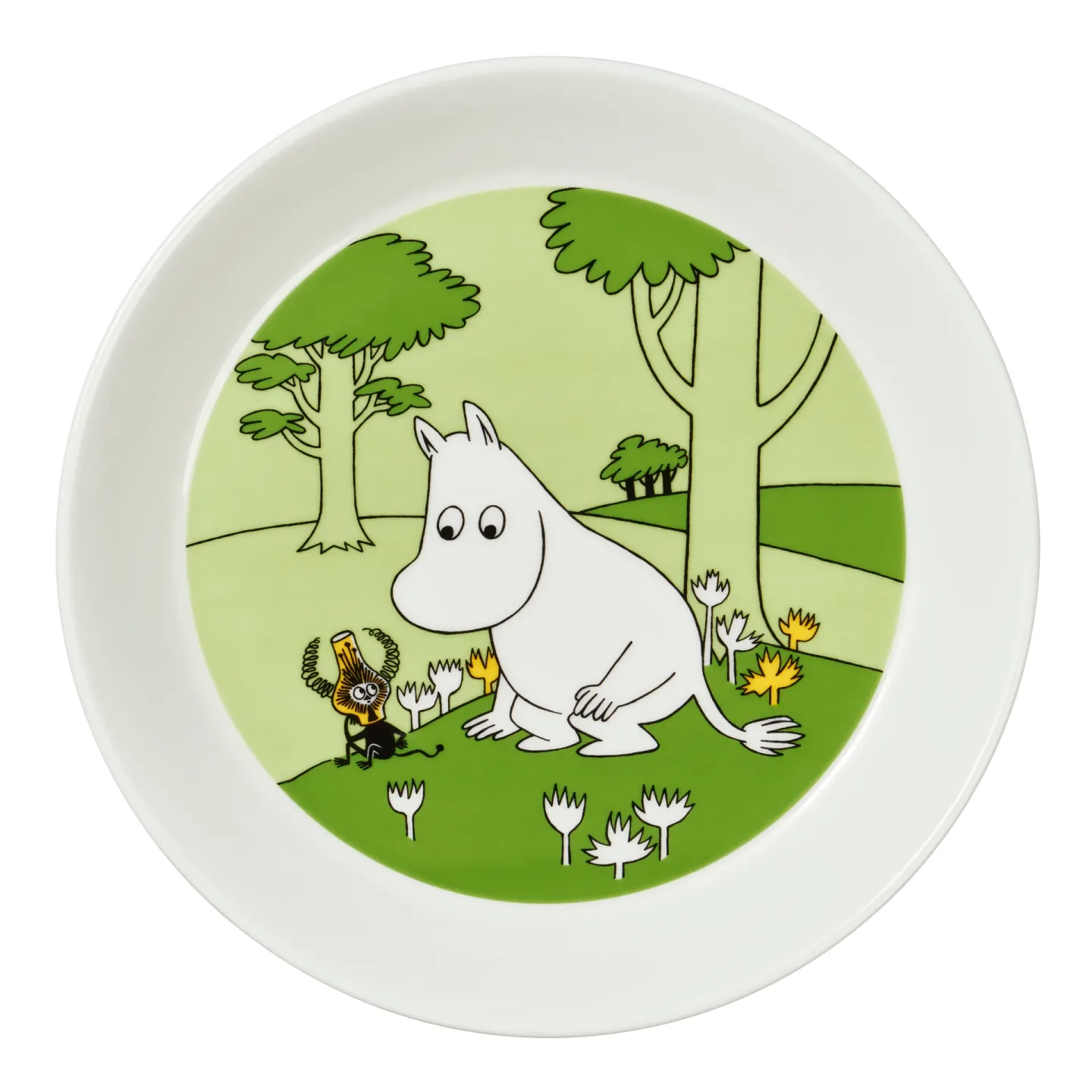 Moomin Arabia Mumintrollet tallrik Gräsgrön