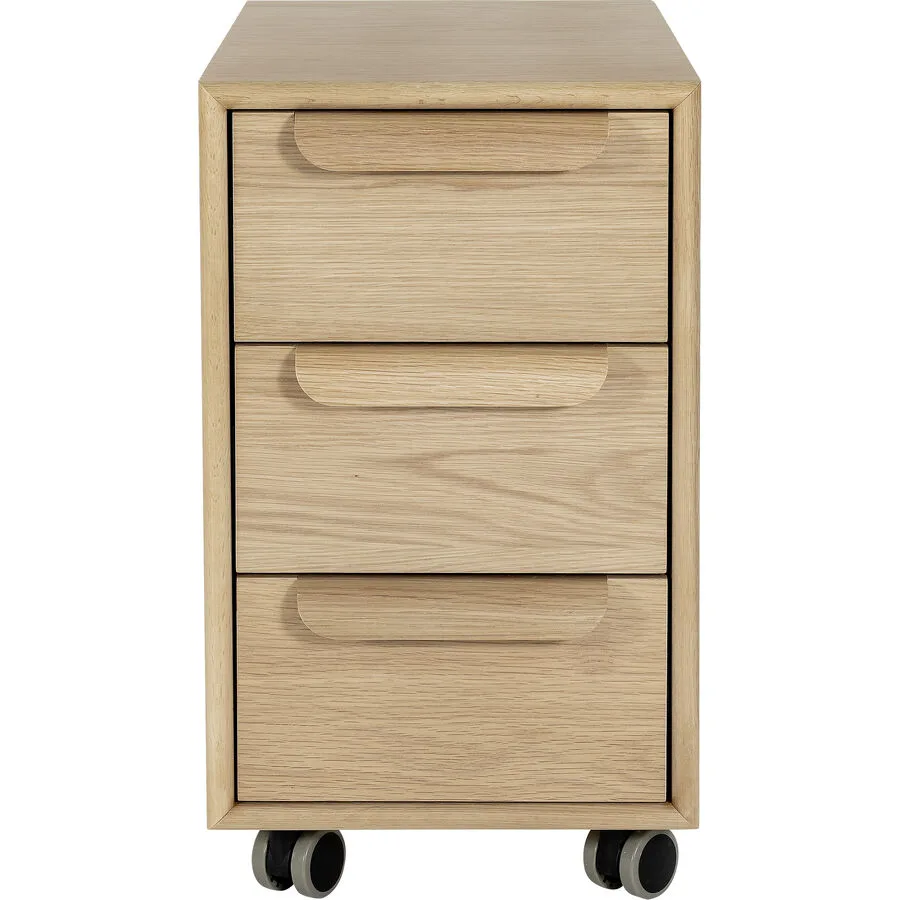 Rollcontainer Majan Eiche furniert MDF B 32 H 56 cm