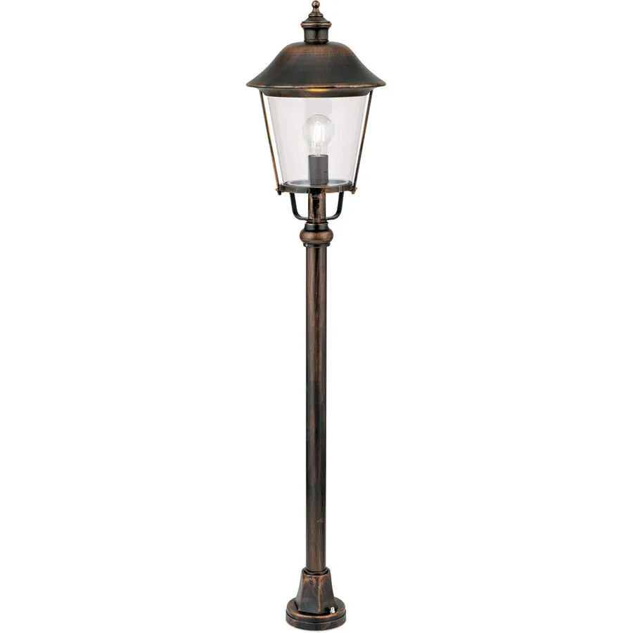 Stehlampe aussen Kenzo Kupfer/Schwarz 25 cm 25 cm - Farbe: schwarz/kupfer - Material: Siluminguss