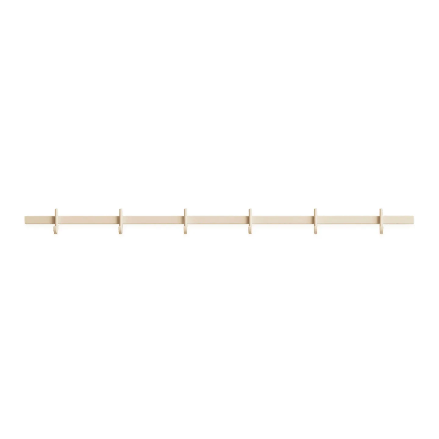 Relief - Hook Rail, Medium w82 x d4,7 x h5,2 cm 1-pack 82x5.2x4.7 Ash - Krokar - TAF Studio - Träfärgad - Metall