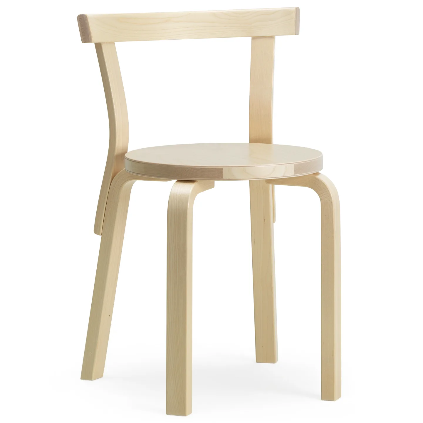 Artek - Stol 68, Björkfanér - Matstolar - Alvar Aalto - Träfärgad - Trä