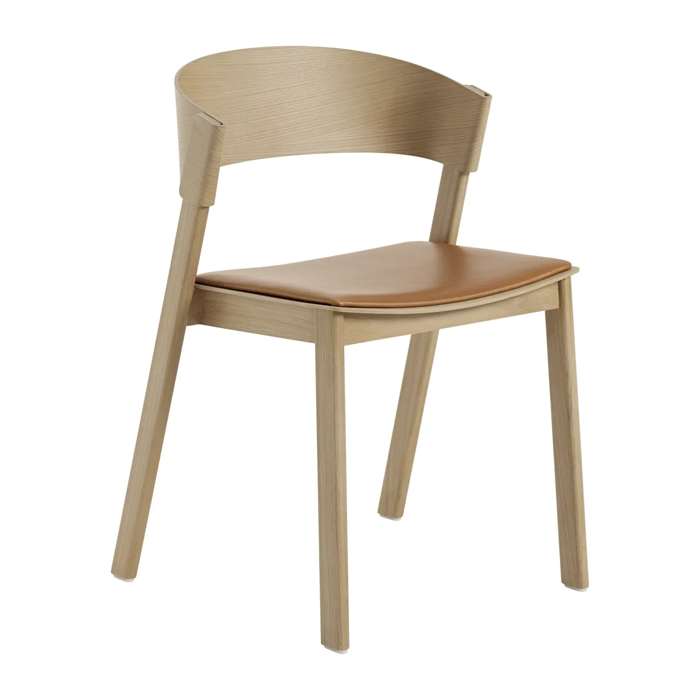 Muuto Cover Side Chair leather Konjak-Eiche