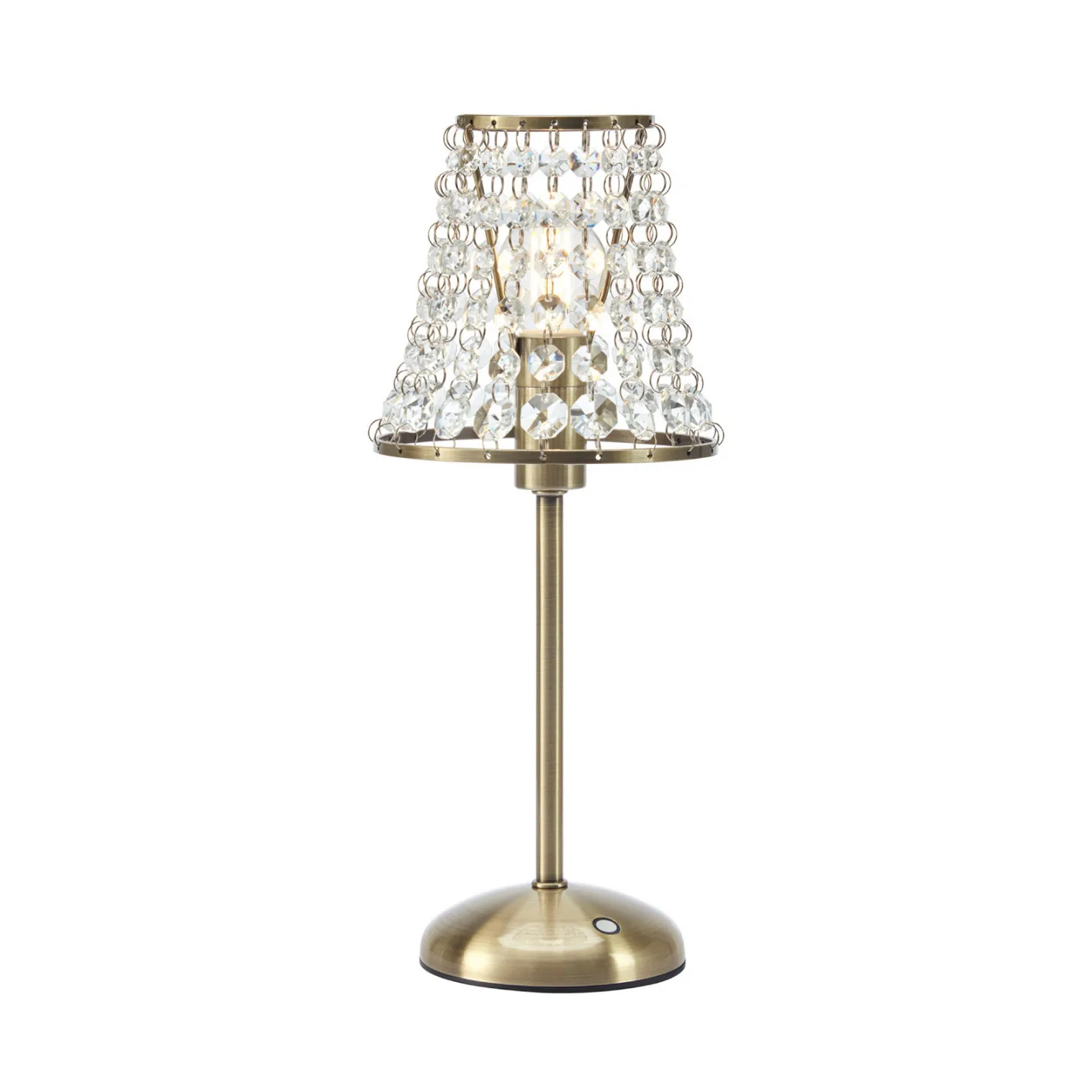 Liora bordslampa, mässing/klar, höjd 35 cm, E14, med laddningsstation - Markslöjd - Vardagsrum - Metall - Med en ljuskälla