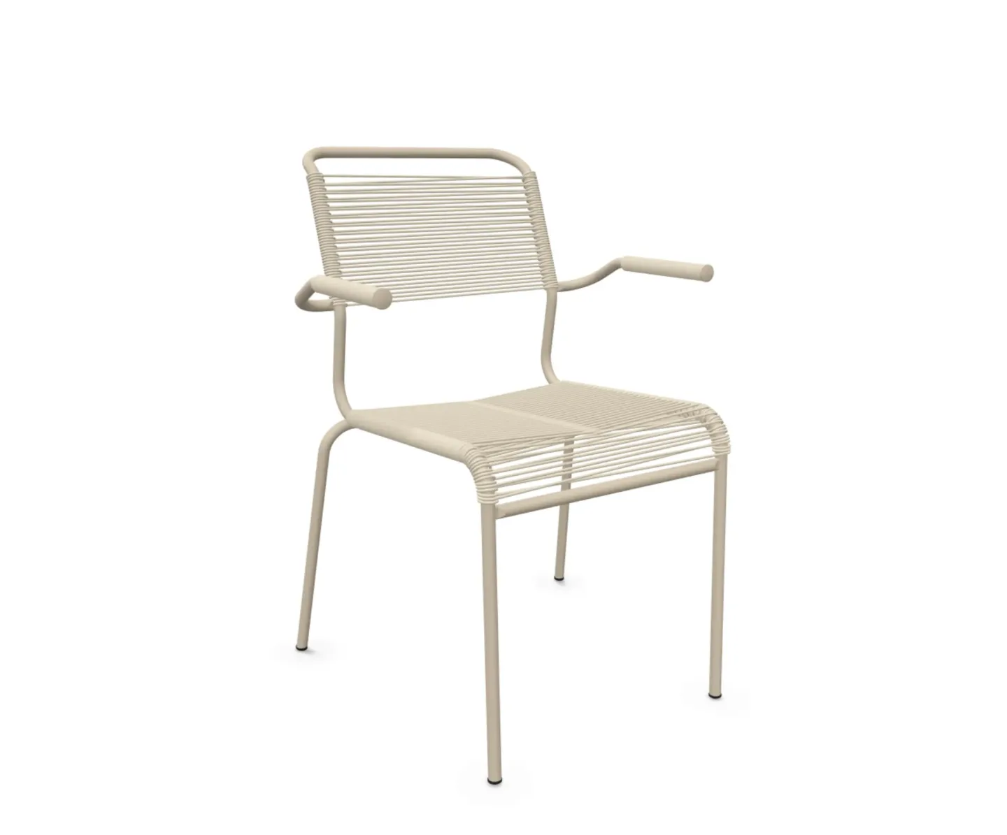 Schaffner Spaghetti-Stuhl Säntis mit Armlehnen Beige | Schubiger Möbel
