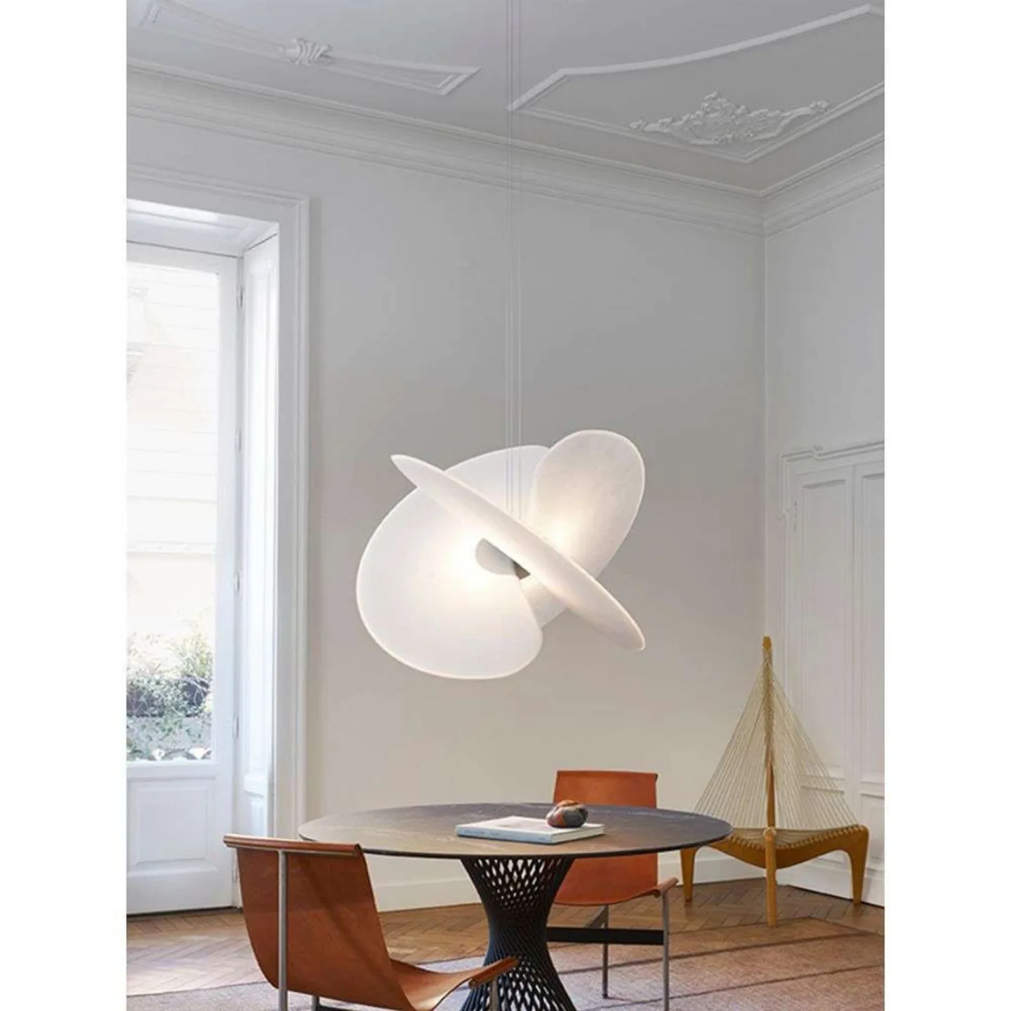 Levante Pendelleuchte Large Matt White/White - Luceplan - Wohnzimmer - Design - Aluminium