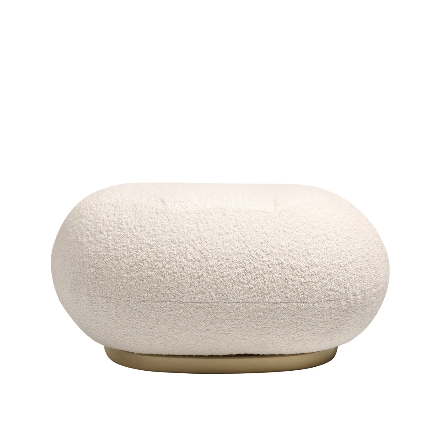 Gubi - Pacha Ottoman Full Upholstered, Pearl Gold, Cat 5 Dedar Karakorum 001 Ivory - Sittpuffar - Pierre Paulin - Guld - Trä/Textilmaterial/Skum