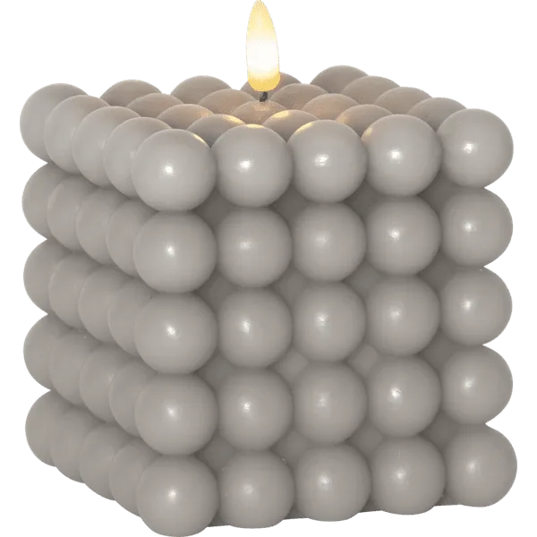 Star Trading - LED Blockljus Flamme Dot - Batteriljus - Grå