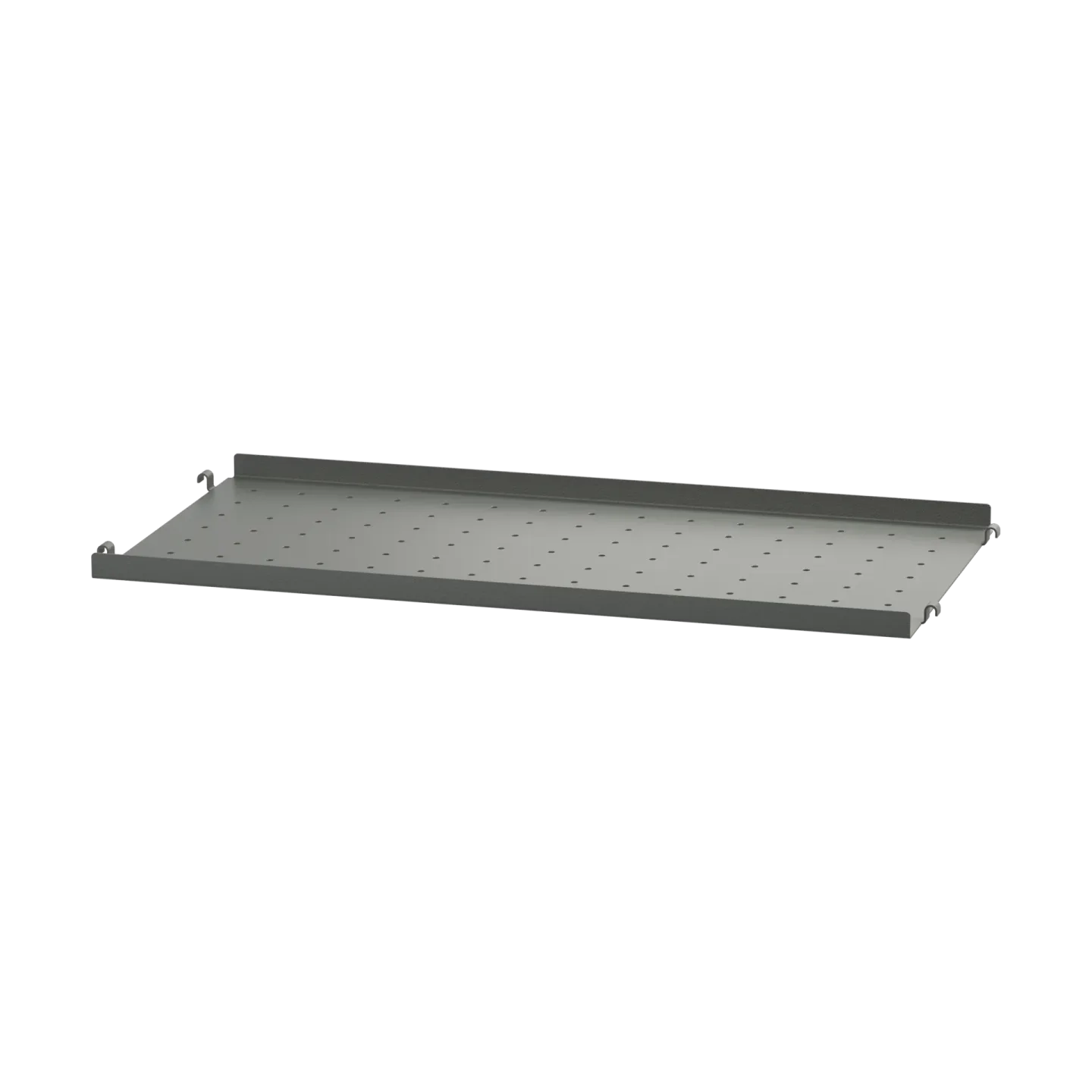 String String Regalboden Metall Dunkelgrau, 58x20 cm, niedriger Rand