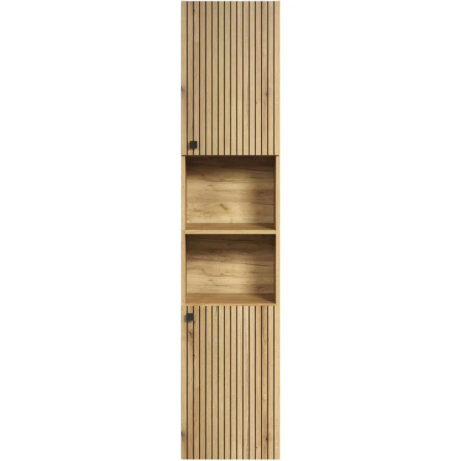 Badezimmerschrank Garfield eiche Holzwerkstoff B 40 T 31 H 186 cm