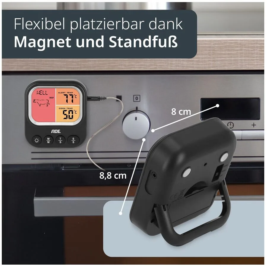 Küchenthermometer ADE Schwarz