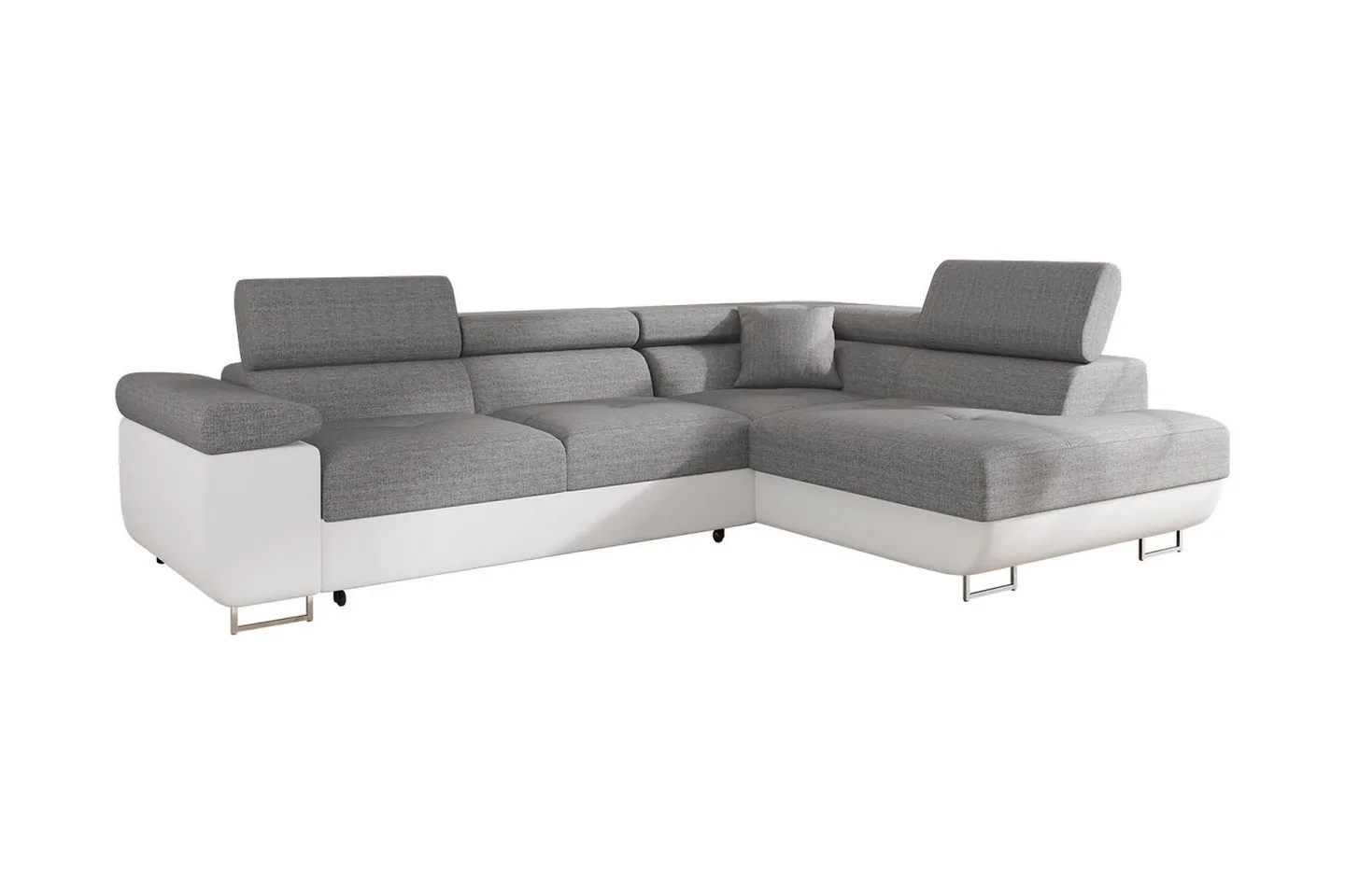 Bäddsoffa med schäslong - Grå