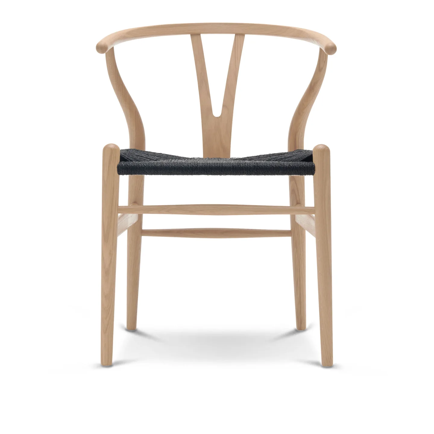 Carl Hansen - CH24 Y-Stolen Ek/ Snöre Svart Vitolja - Matstolar - Hans J. Wegner - Träfärgad - Papper/Trä