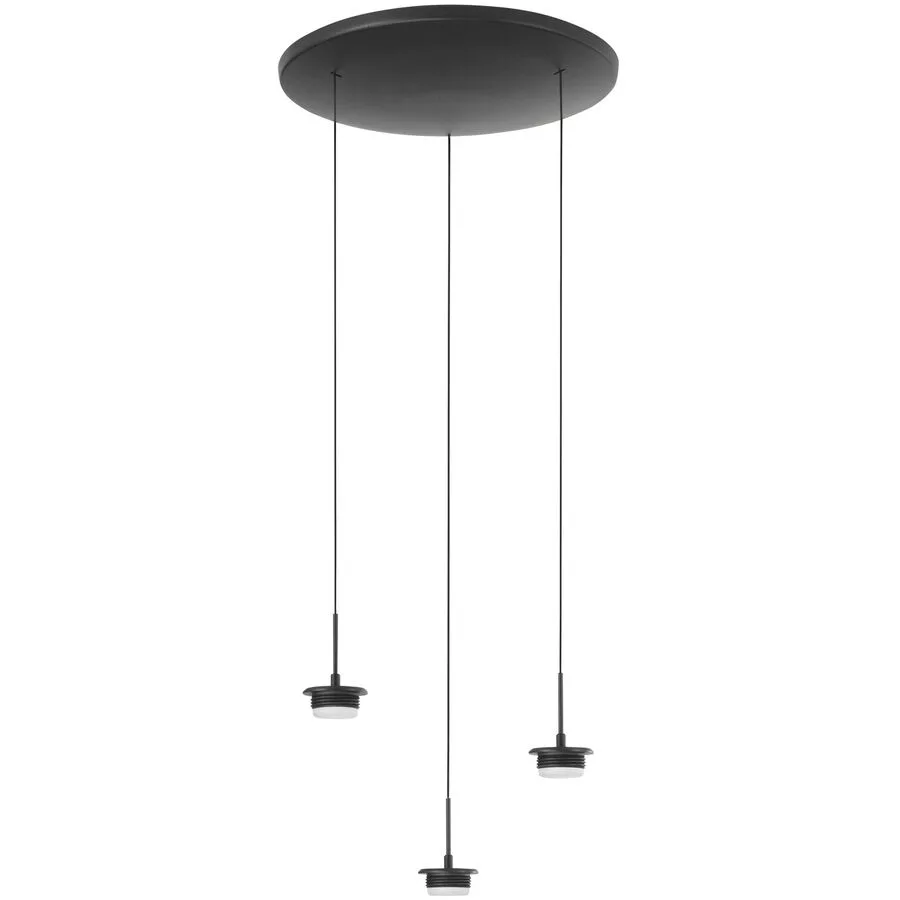 Pendellampe Cara Schwarz Metall 35 cm 200 cm - LED - Lichtfarbe: Extra warmweiss - Helles Neutralweiss - LED Energiesparlampen