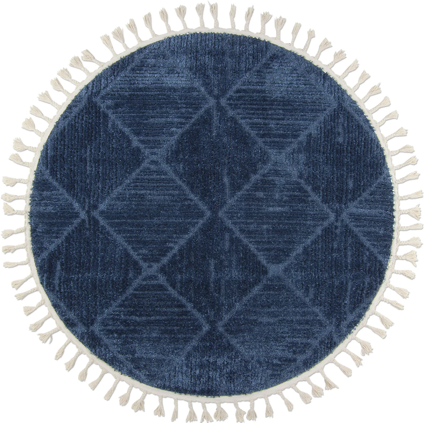 Runde tepper - Dallas (blå) (Størrelse: Ø 200 cm)