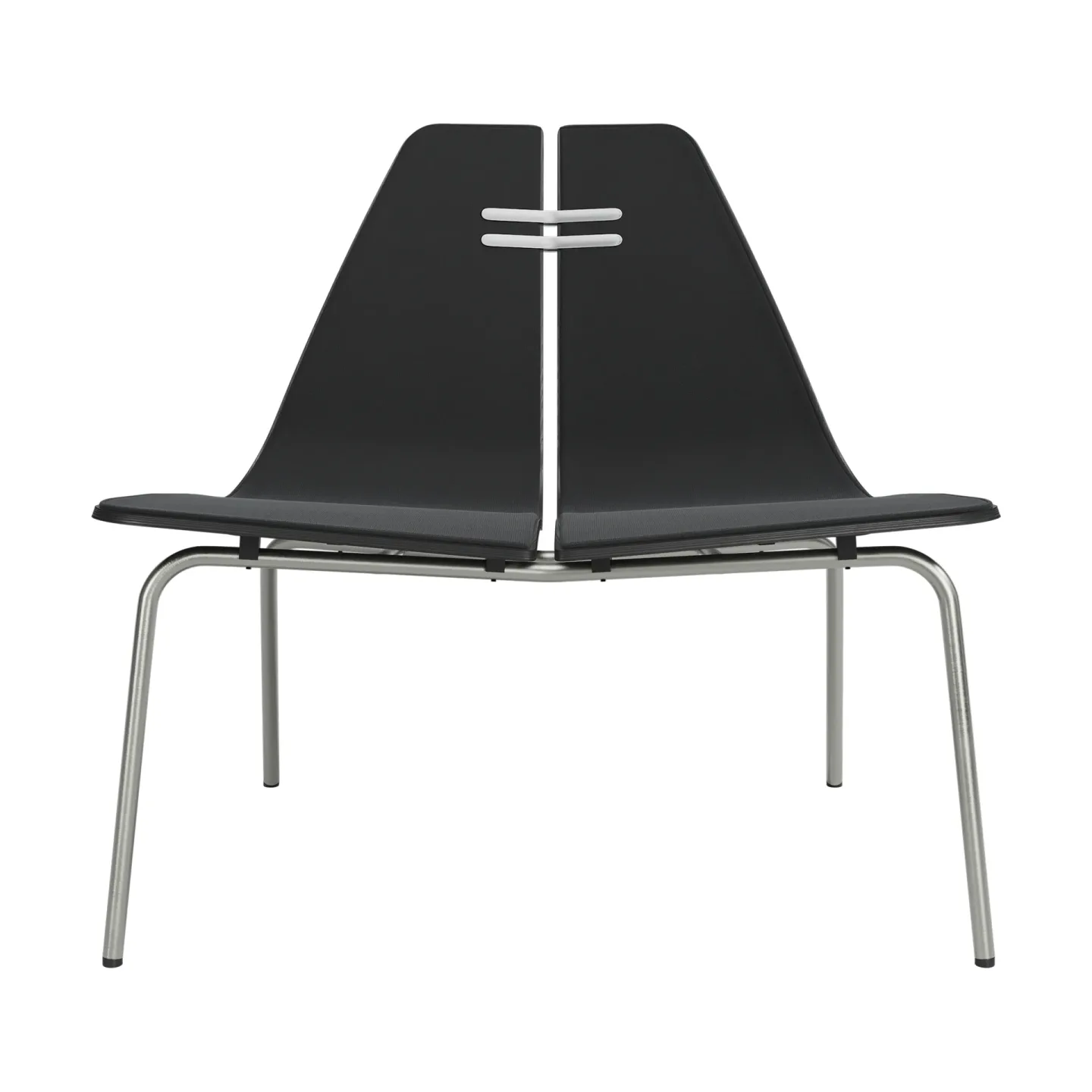 Fritz Hansen PK23 fåtölj Black-Christianshavn 1175-rostfritt stålstativ