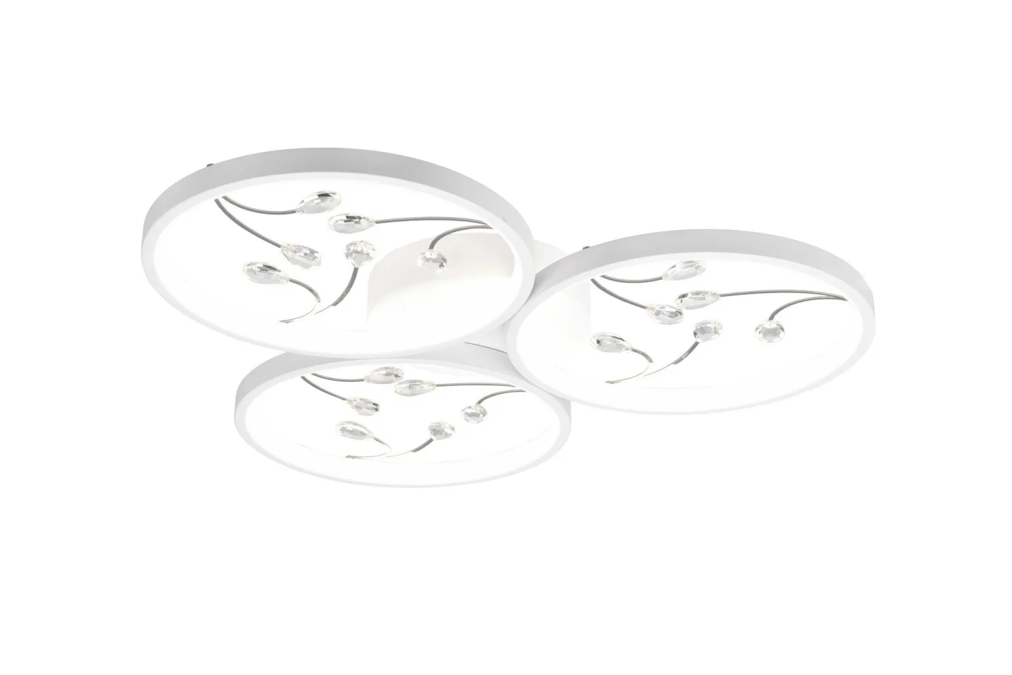 Groovy LED Plafond 3L mattvit/ krom - Matt vit/Krom