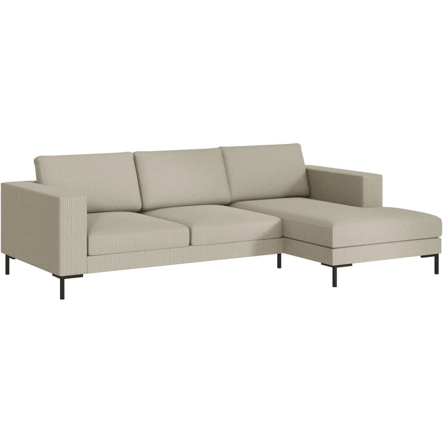 Ecksofa Domino Beige Stoff 250 cm 151 cm - Möbel Konfigurator: Traummöbel individuell zusammenstellen