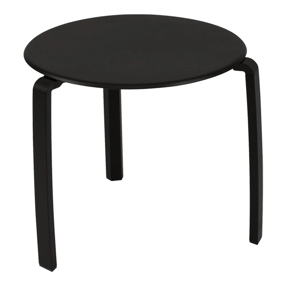 Fermob - Alize Low Table Liquorice 42 - Småbord och sidobord utomhus - Pascal Mourgue - Svart - Metall