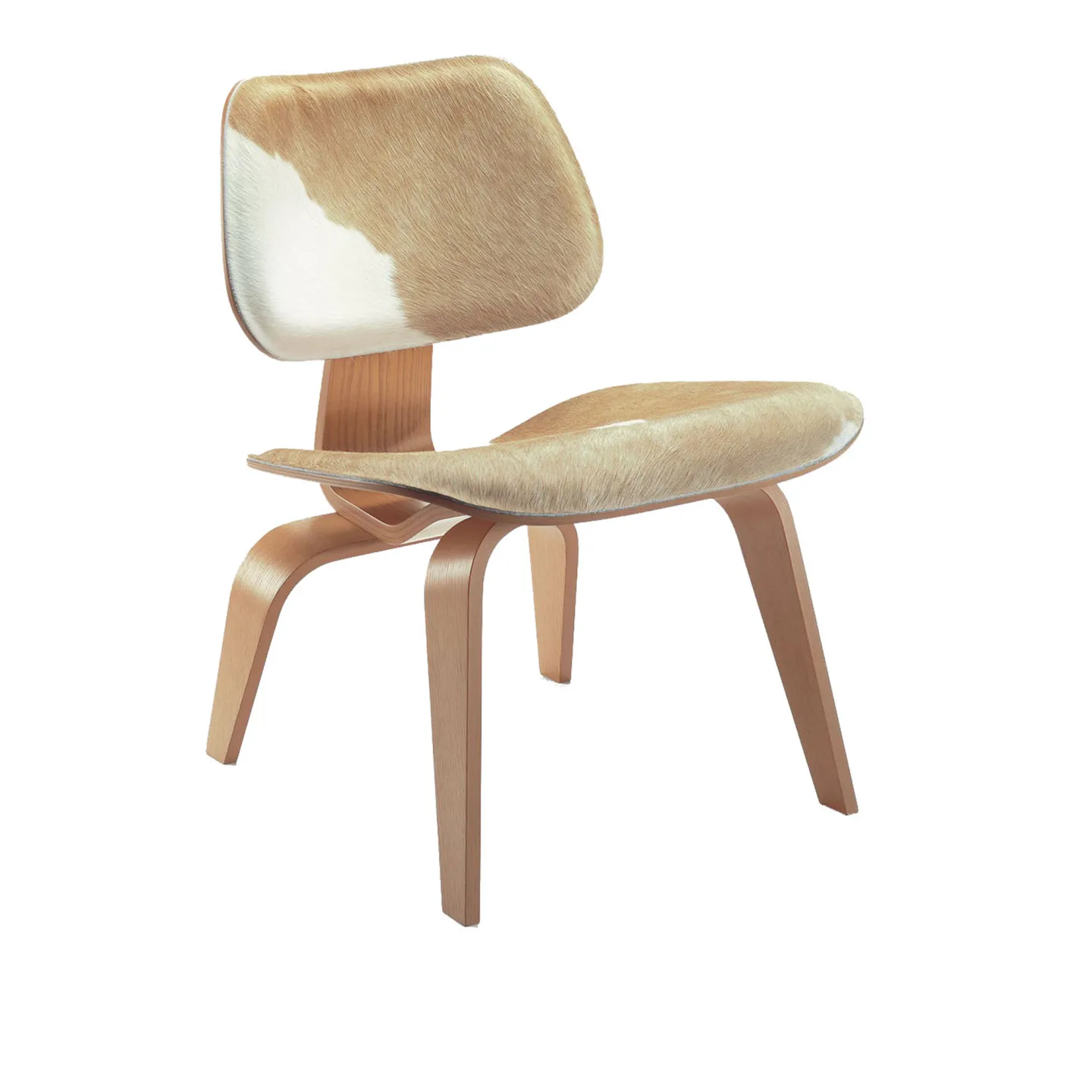 Vitra - Plywood Group - LCW, Svart ek - Kalvskinn Svart/Vit - Fåtöljer - Charles & Ray Eames - Brun - Trä