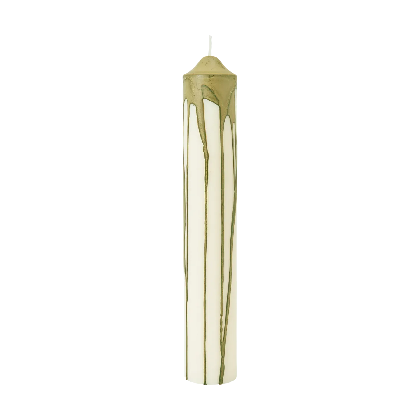 Ferm Living Dryp blockljus Olive Green, 30 cm