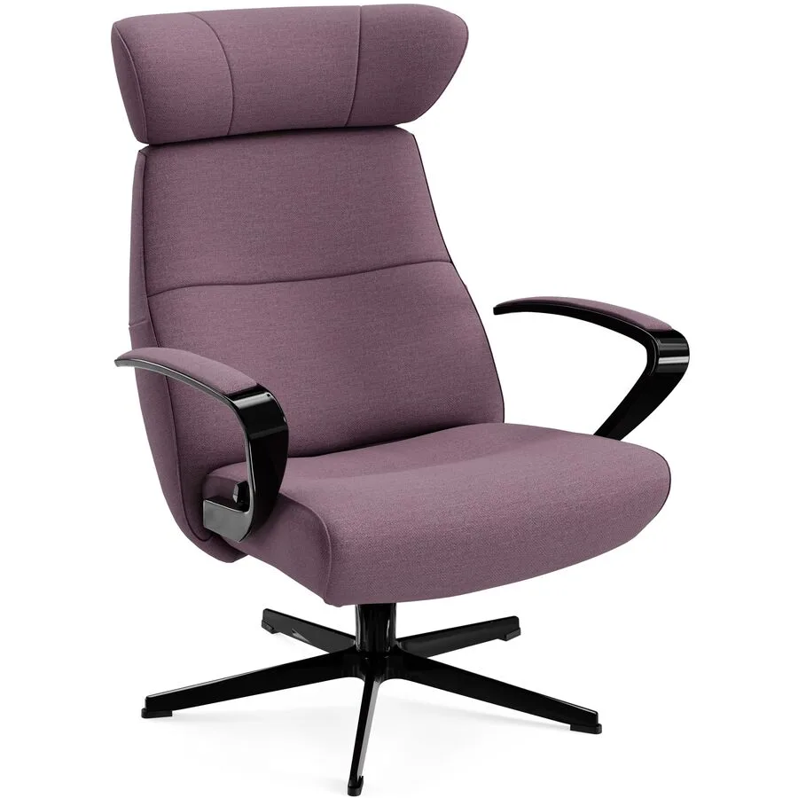 Conform Sessel Enno Aubergine, Schwarz Stoff, Aluminium T 163 B 81 H 99 cm - Möbel Konfigurator: Traummöbel individuell zusammenstellen