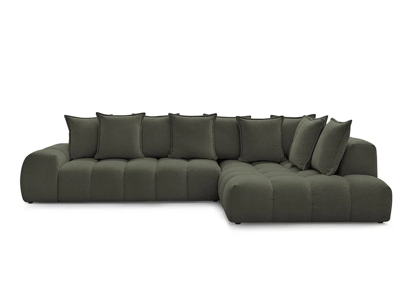 Ecksofa BOBOCHIC EVEREST Stoff chiniert grün