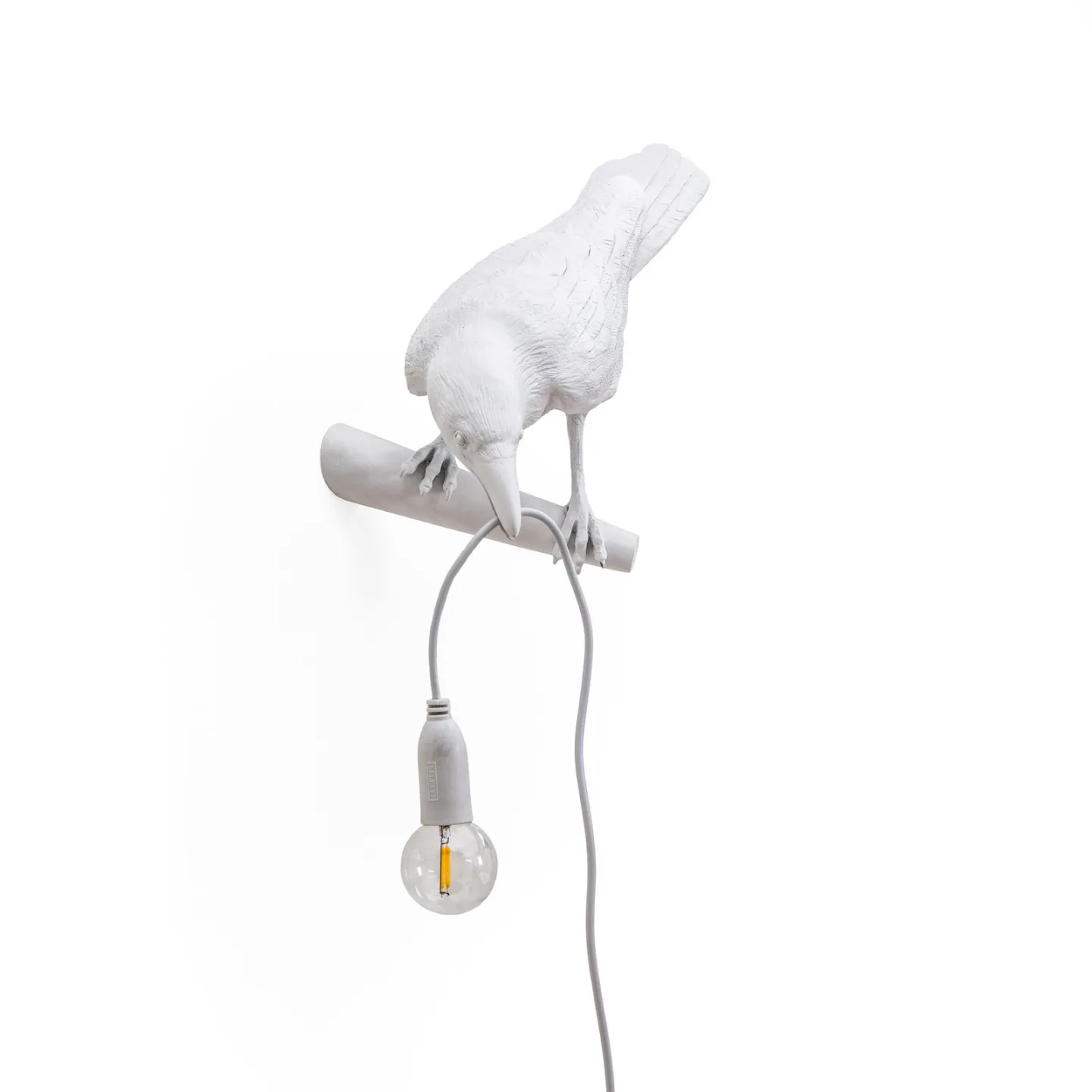 Bird Lamp Looking Left Vegglampe Hvit - Seletti - Stue - Design - Plast