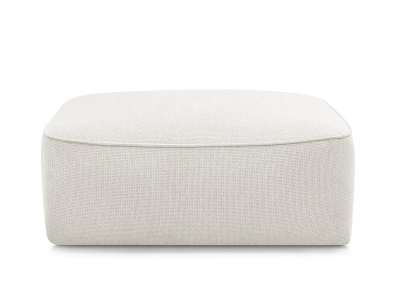 Hocker BOBOCHIC LEOPOLD 90x96x42cm stoff chiniert weiss