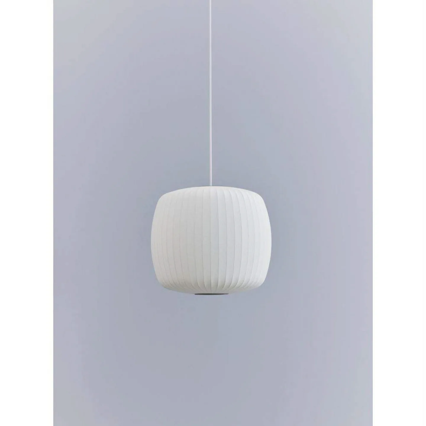 Nelson Roll Bubble Pendelleuchte M Off-White - Herman Miller - Wohnzimmer - Kunststoff
