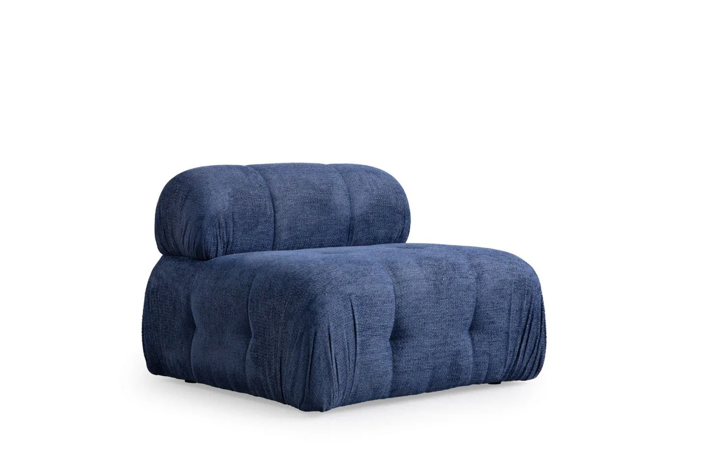 Belgin Mittmodul / Fåtölj 95 cm med fast ryggstöd - Blå