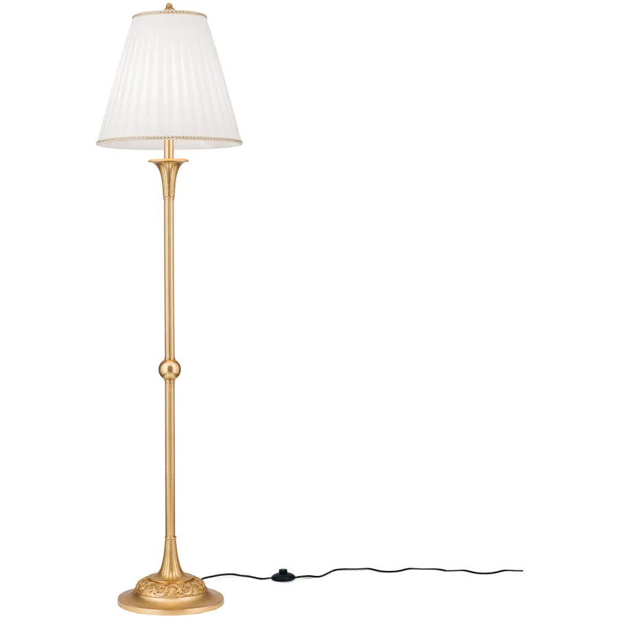 Stehlampe Fonsa Gold 38 cm 155 cm - Material: Polyrasin/Textil