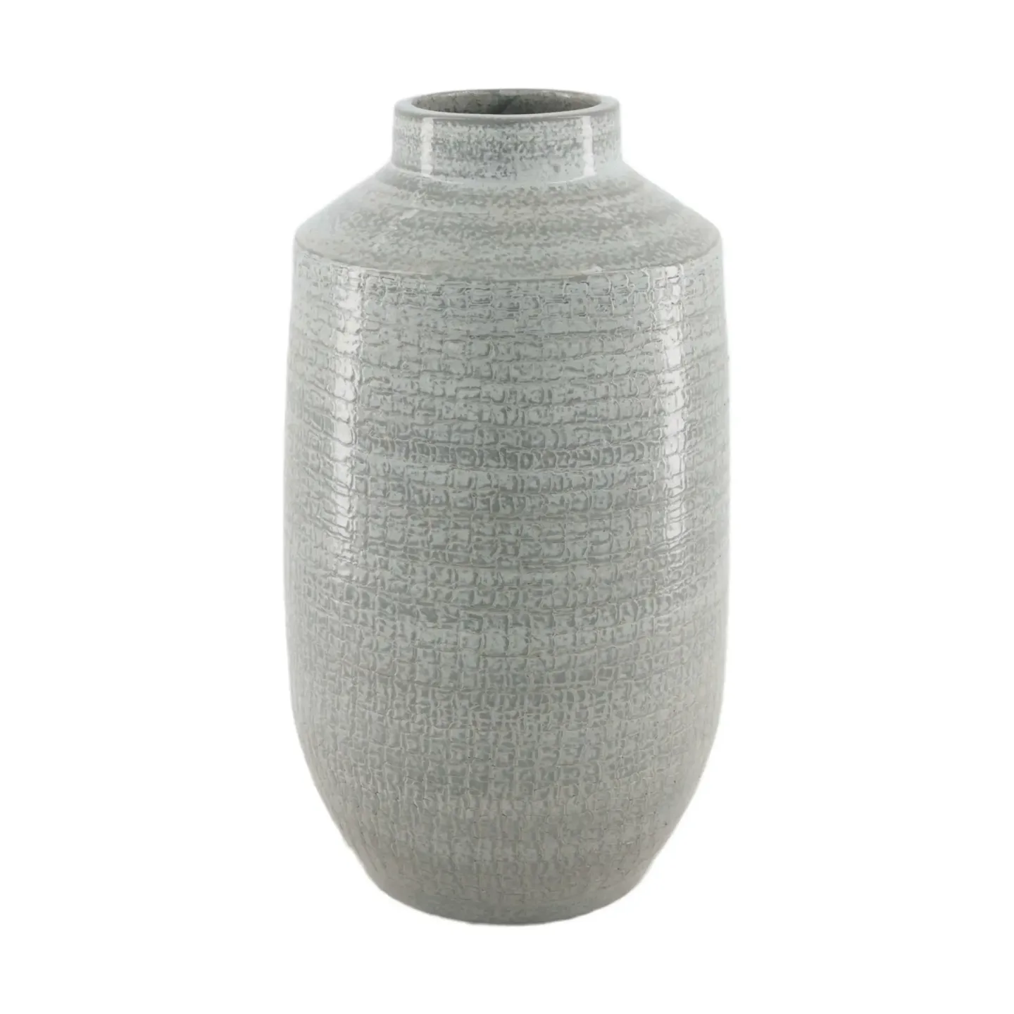 Decofinder Vase Keramik, Hellgrau H: 33 cm | Schubiger Möbel