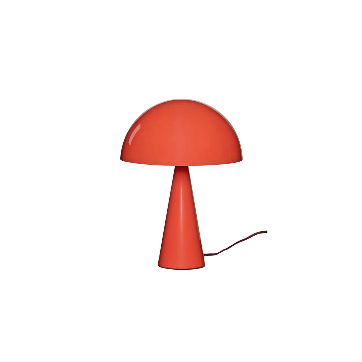 Mush Mini bordlampe, lys rød, metall, høyde 25 cm - HÜBSCH - Stue - Moderne - Med en lyskilde