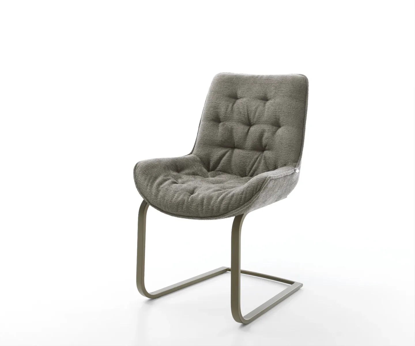Freischwinger Taimi-Flex Bouclé Soft Schlamm Freischwinger flach Effektfinish Titan