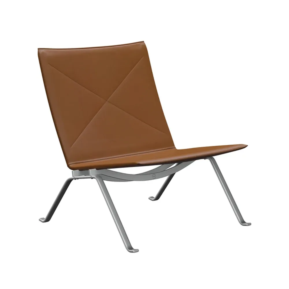 Fritz Hansen PK22 fåtölj Leather aura walnut
