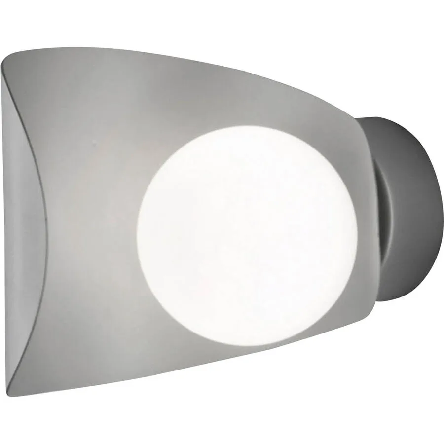 Wandlampe Galo Grau/Silber Metall 16 cm 18 cm - Farbe: silbergrau - LED - Lichtfarbe: Warmweiss - LED Energiesparlampen