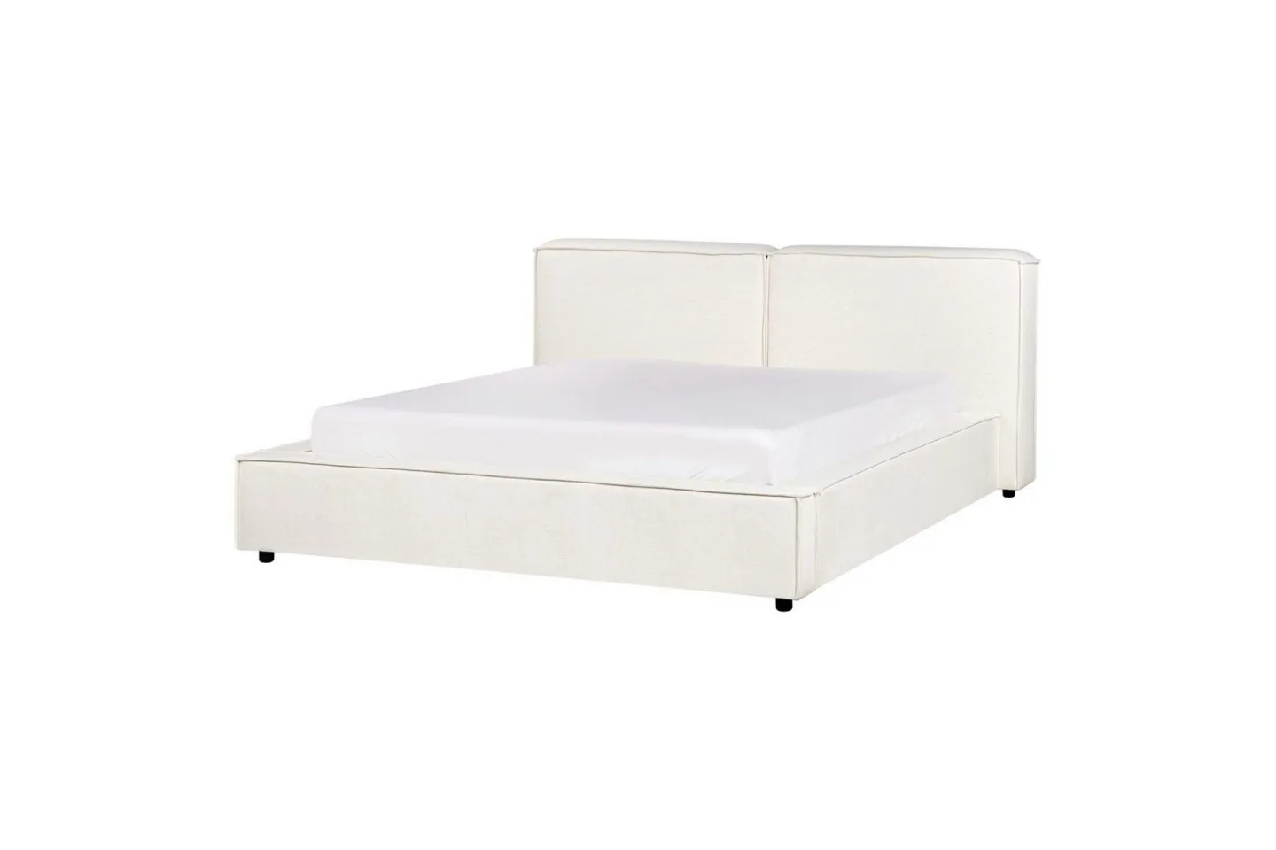 Dubbelsäng Linards med lamellram Vit, 160x200 cm - Vit, 160x200 cm