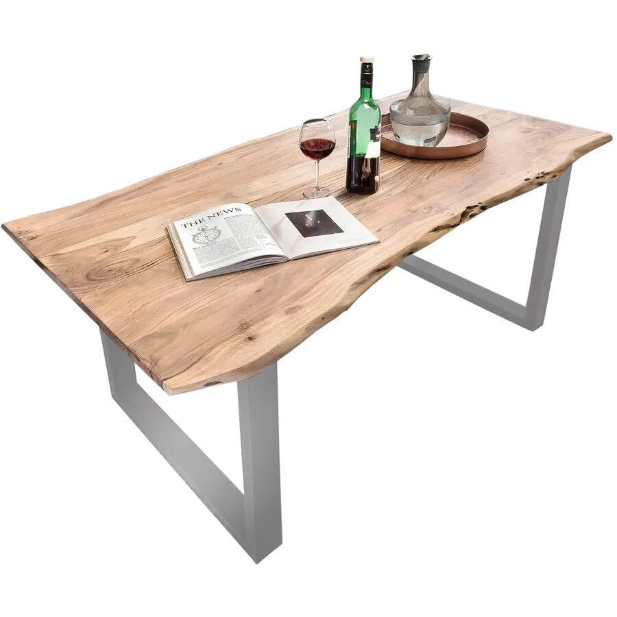 Esstisch Uwe natur Akazie Massivholz B 200 T 100 cm
