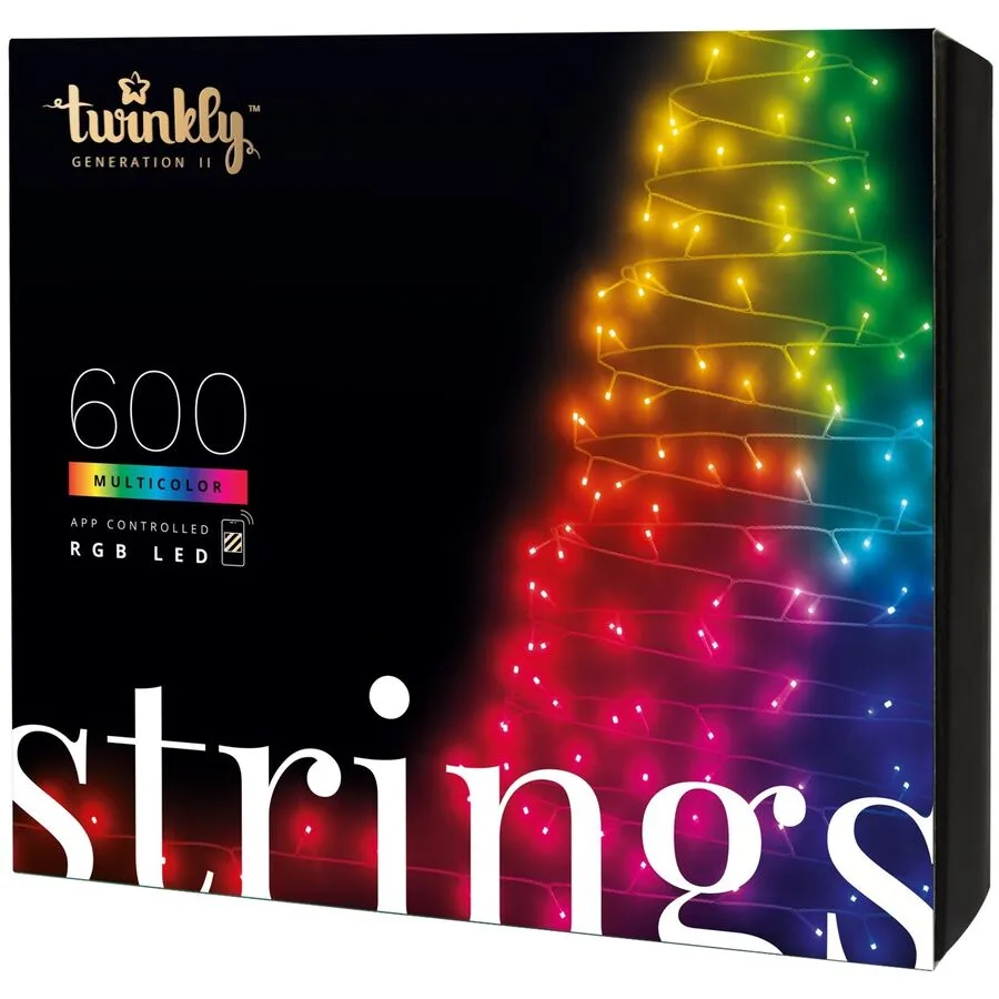 Twinkly Lichterkette STRINGS Kunststoff - Farbe: grün/schwarz