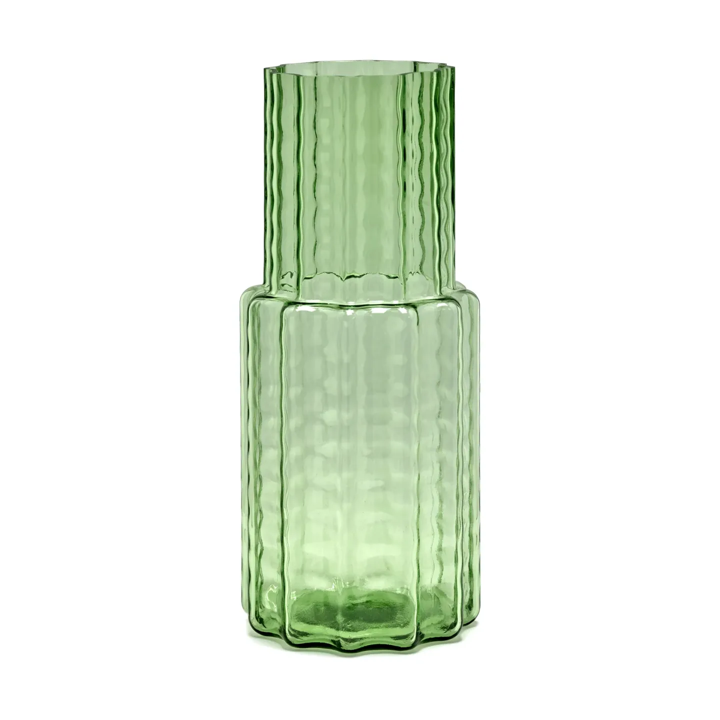 Serax Waves 05 Vase Ø16x35 cm Green-clear