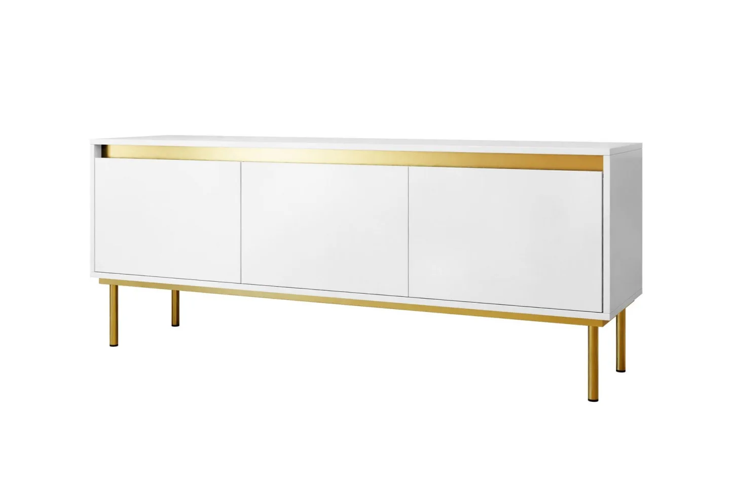 Hollander Tv-bänk 150 cm - Vit/Guld
