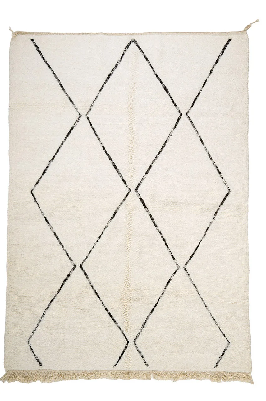 Kelim-teppe Marokkansk Beni Ourain 205 x 290 cm (Størrelse: 205 x 290 cm)