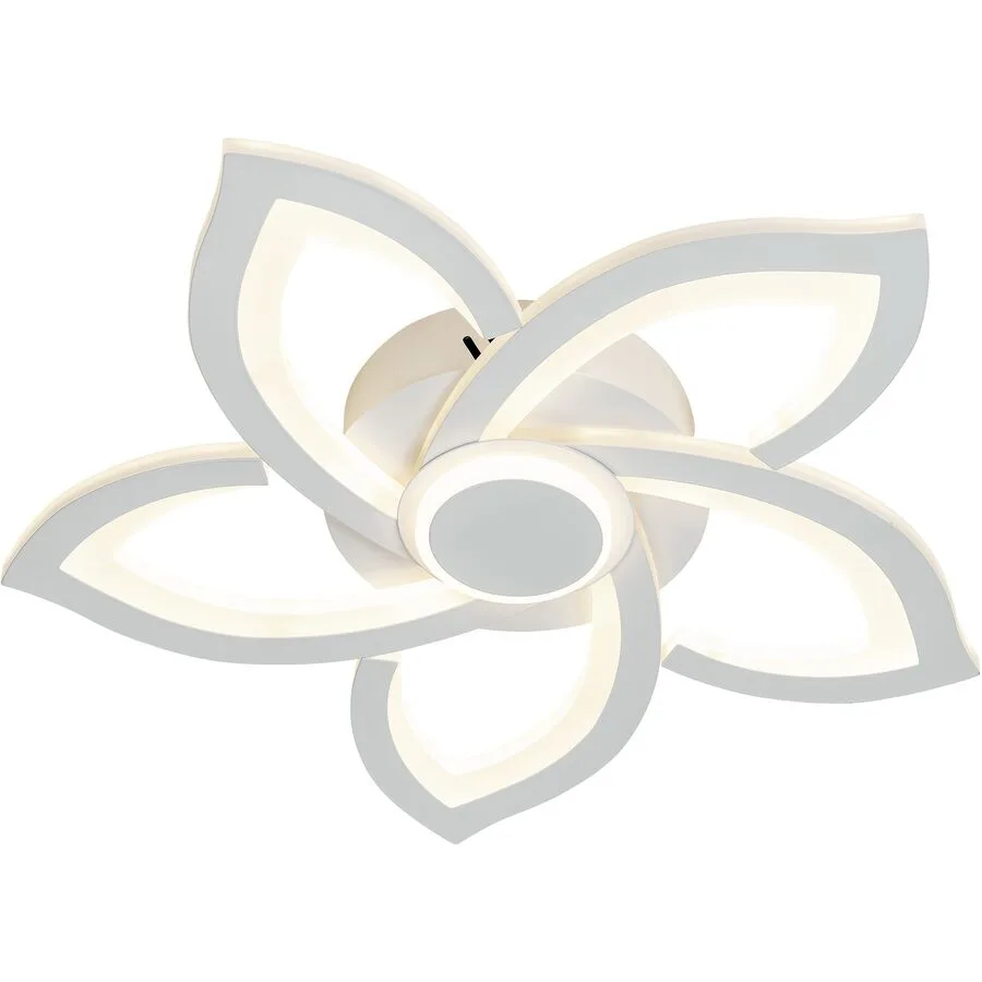 Deckenlampe Cassino Metall/Acryl weiss - LED - Lichtfarbe: Extra warmweiss - LED Energiesparlampen