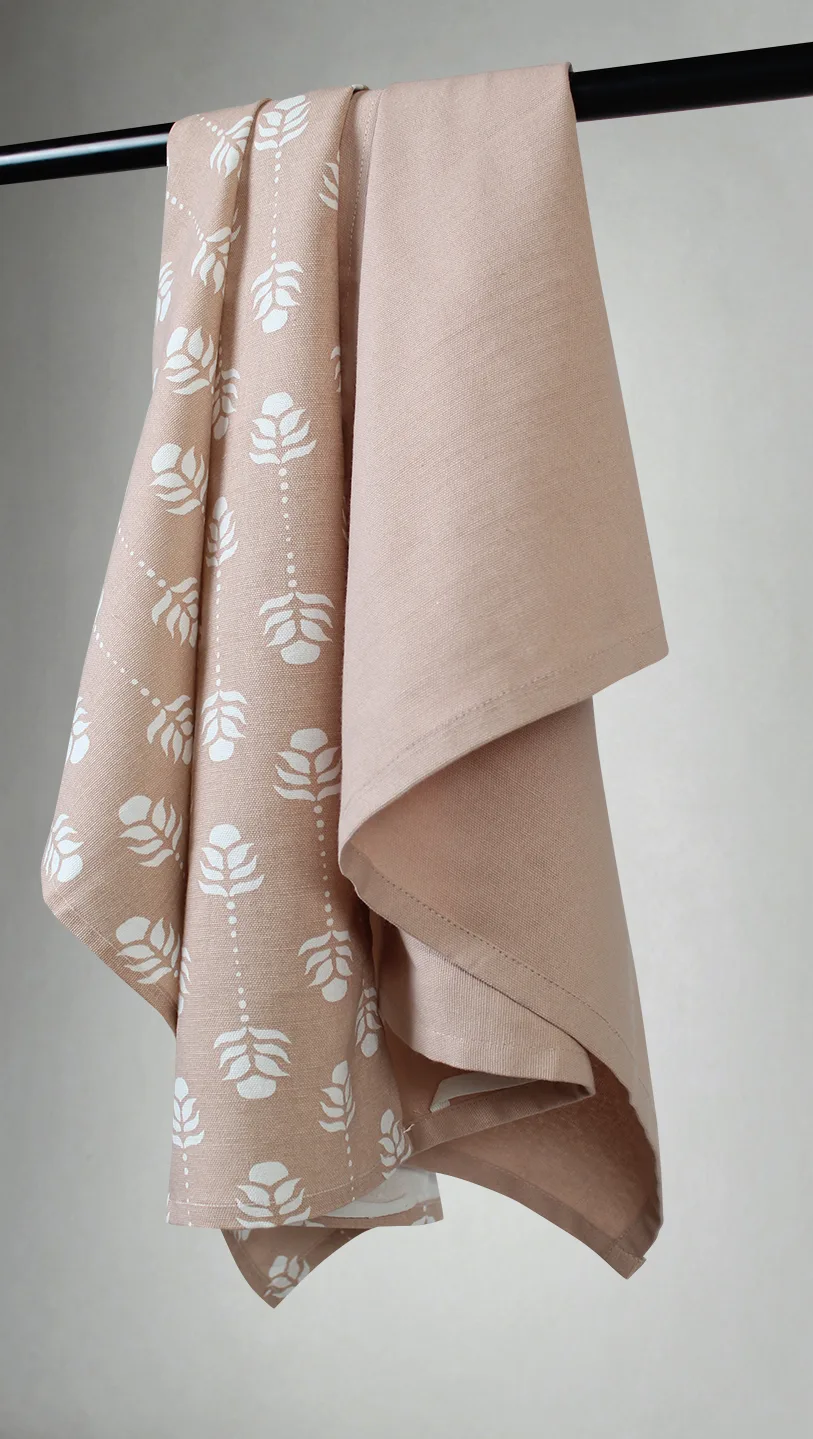 Kjøkkenhåndkle 2-pak - Sari (rosa) (Størrelse: 50 x 70)