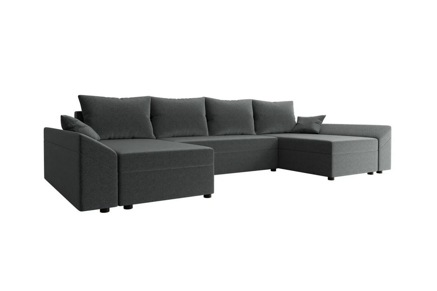 Midfeld 4-sits Hörnbäddsoffa Dark grey -